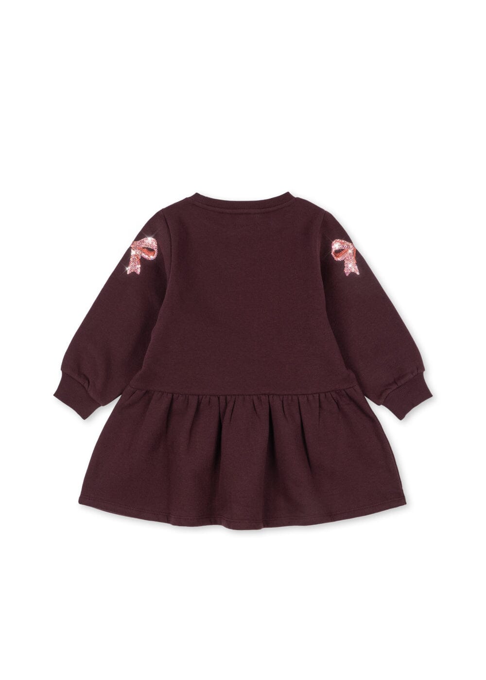 Konges Sløjd - Lou Bow Sweat Dress Gots Ks106520 - Decadent Chocolate