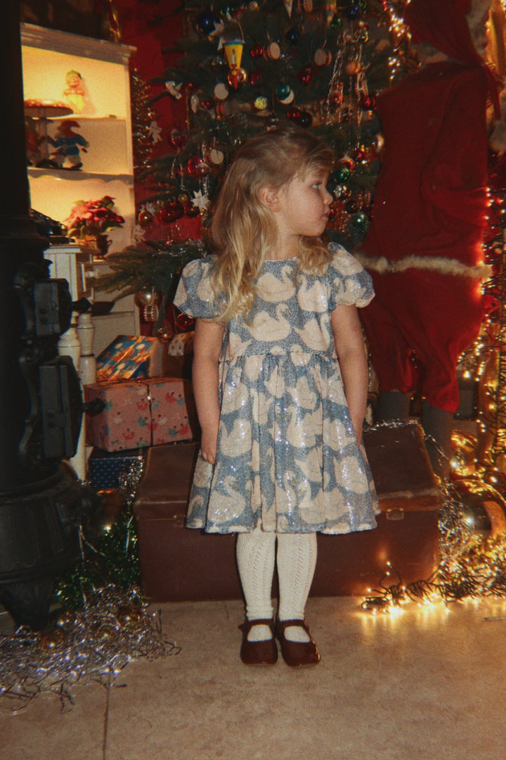 Konges Sløjd - Starla Sequin Dress Grs Ks106609 - Swan Kjoler 