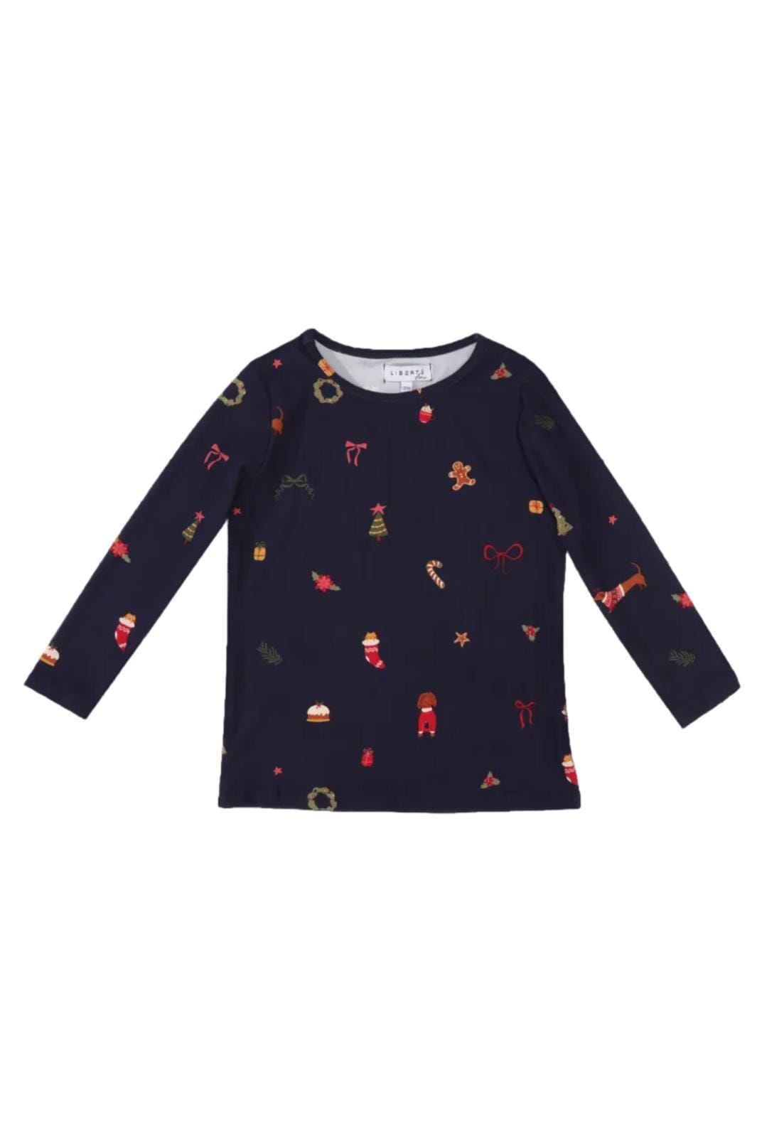 Liberte Ami - Alma-Ls-Tshirt-Kids 9659 - Dog Navy T-shirts 
