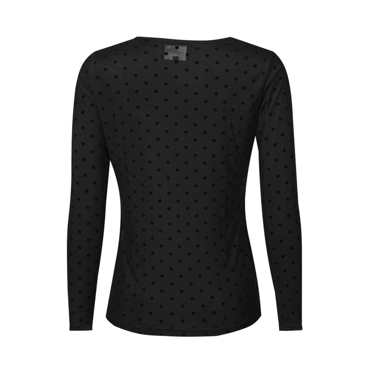 Liberte - Mesh Ls Tshirt, Dot 22069 - Black Medium Dot T-shirts 