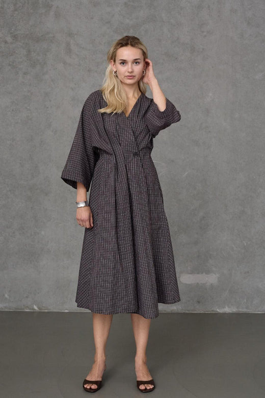 Love & Divine - Love1602-1 20398 - 843 - Black Check Kjoler 