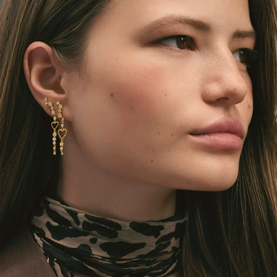 Maanesten - Ina Ørering 10195a - Forgyldt Øreringe 