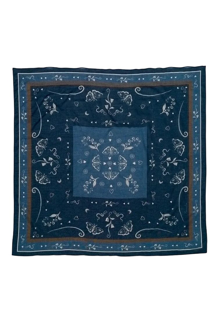 Maanesten - Olena Scarf 90x90 Navy - 4258 Tørklæde 