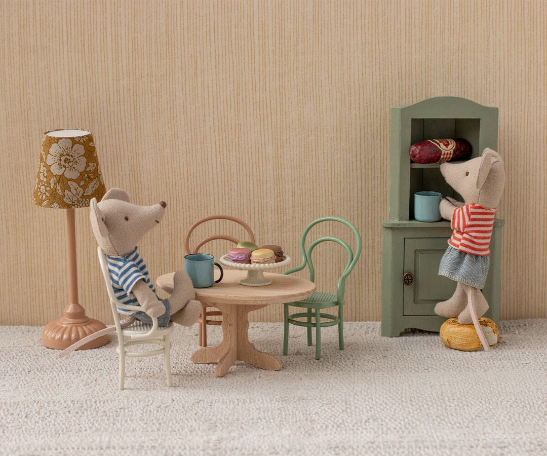 Maileg - Ovalt Spisebord, Mus - Natur - Mouse Furniture Legetøj 