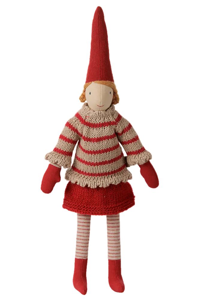 Maileg - Pixy, Str. 2 - Pige - Stribet Strikket Sweater - 14-6422-00 Julepynt 
