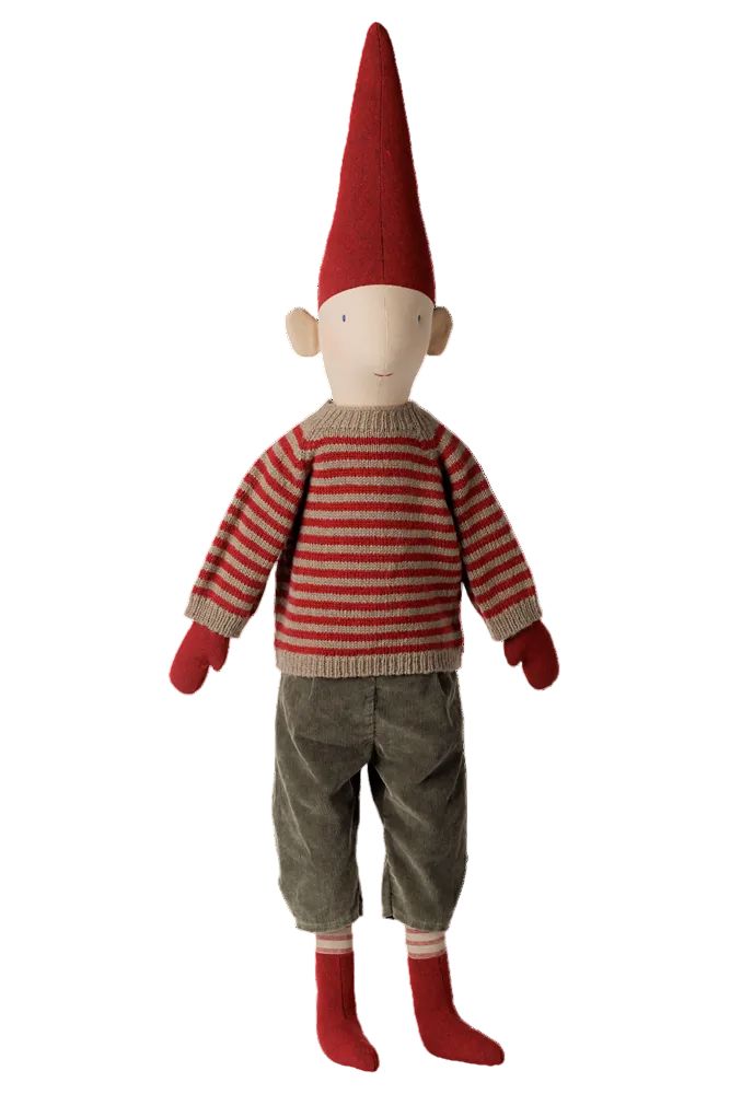 Maileg - Pixy, Str. 5 - Dreng - Stribet Strikket Sweater - 14-6454-00 Julepynt 