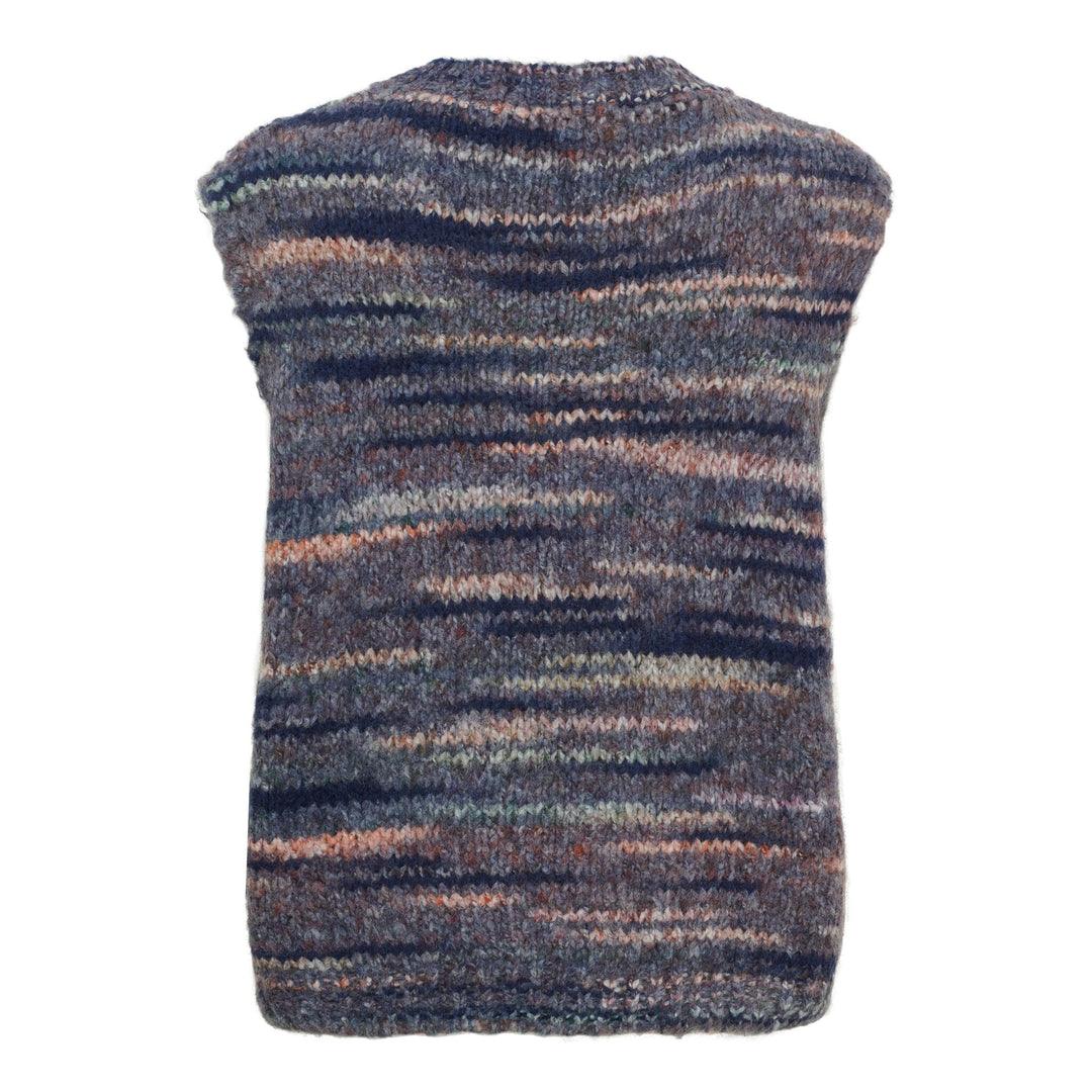 Marta Du Chateau - Mdcamaryllis Knit Vest 17018 - Blue Veste 