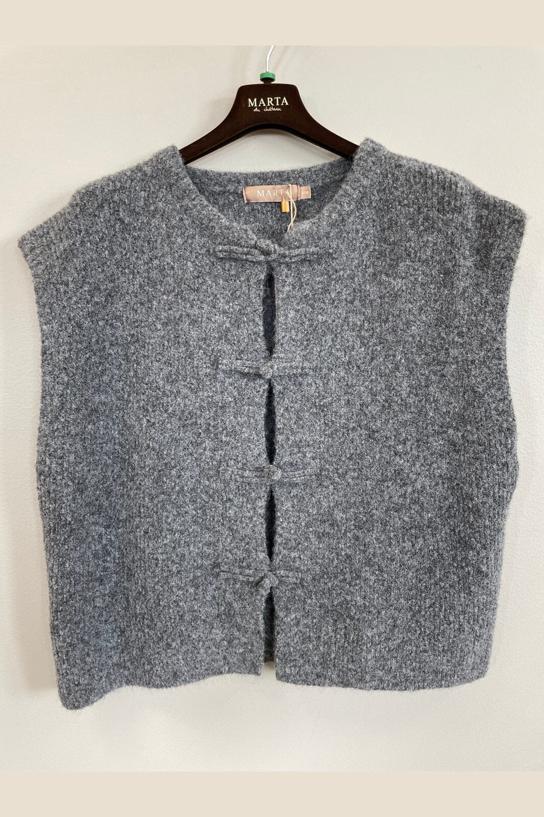 Marta Du Chateau - Mdccelestia Knit Vest 9980 - Dark Grey