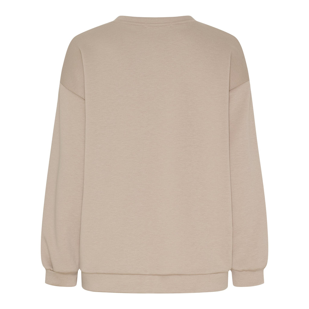 Marta Du Chateau - Mdchibiscus Sweatshirt 22659 - Beige New Sweatshirts 