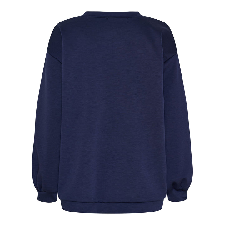 Marta Du Chateau - Mdchibiscus Sweatshirt 22659 - Navy/Sky Sweatshirts 