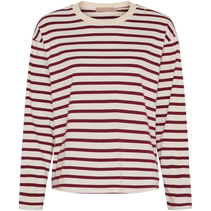 Marta Du Chateau - Mdckara Ls Tee 58709 - Bordeaux Bluser 