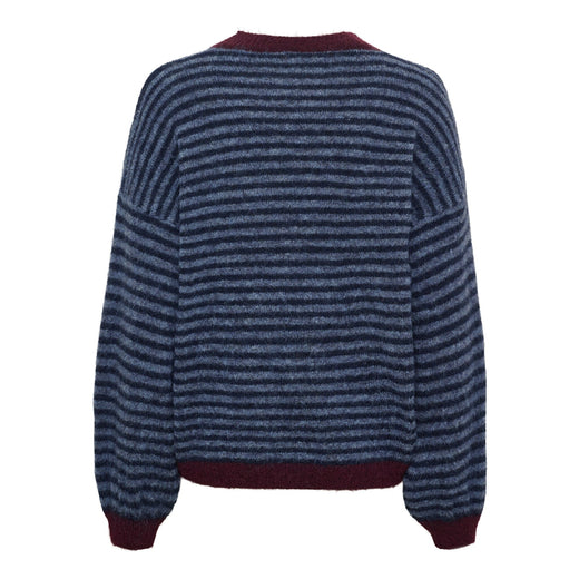 Marta Du Chateau - Mdcreverie Knit 9602 - Navy/Jeans Strikbluser 