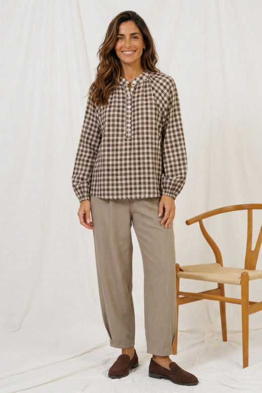 Marta Du Chateau - Mdczephyr Blouse 8787 - Brown6 Bluser 