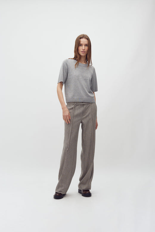 MbyM - Carla Sparkle-M 57620735 - 604 - Light Grey Melange Strikbluser 