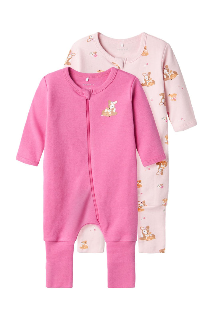 Name It - Nbfnightsuit Zip Ff Rose Deer - 4585349 Ibis Rose