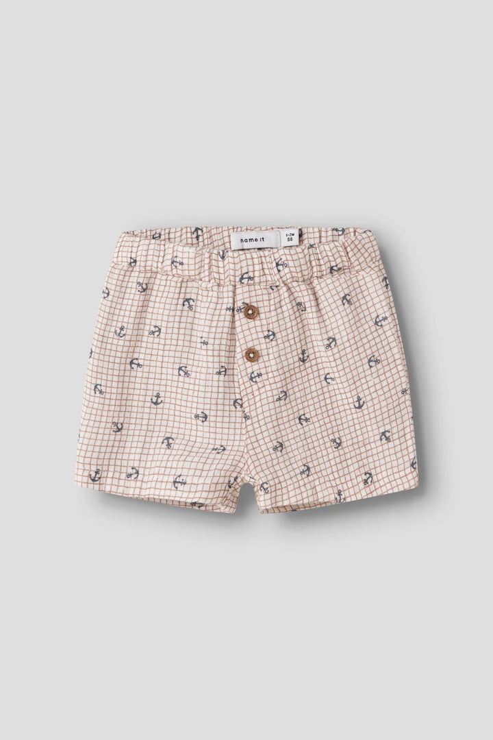 Name It - Nbmfront Shorts - 4974872 Cloud Dancer Anchor