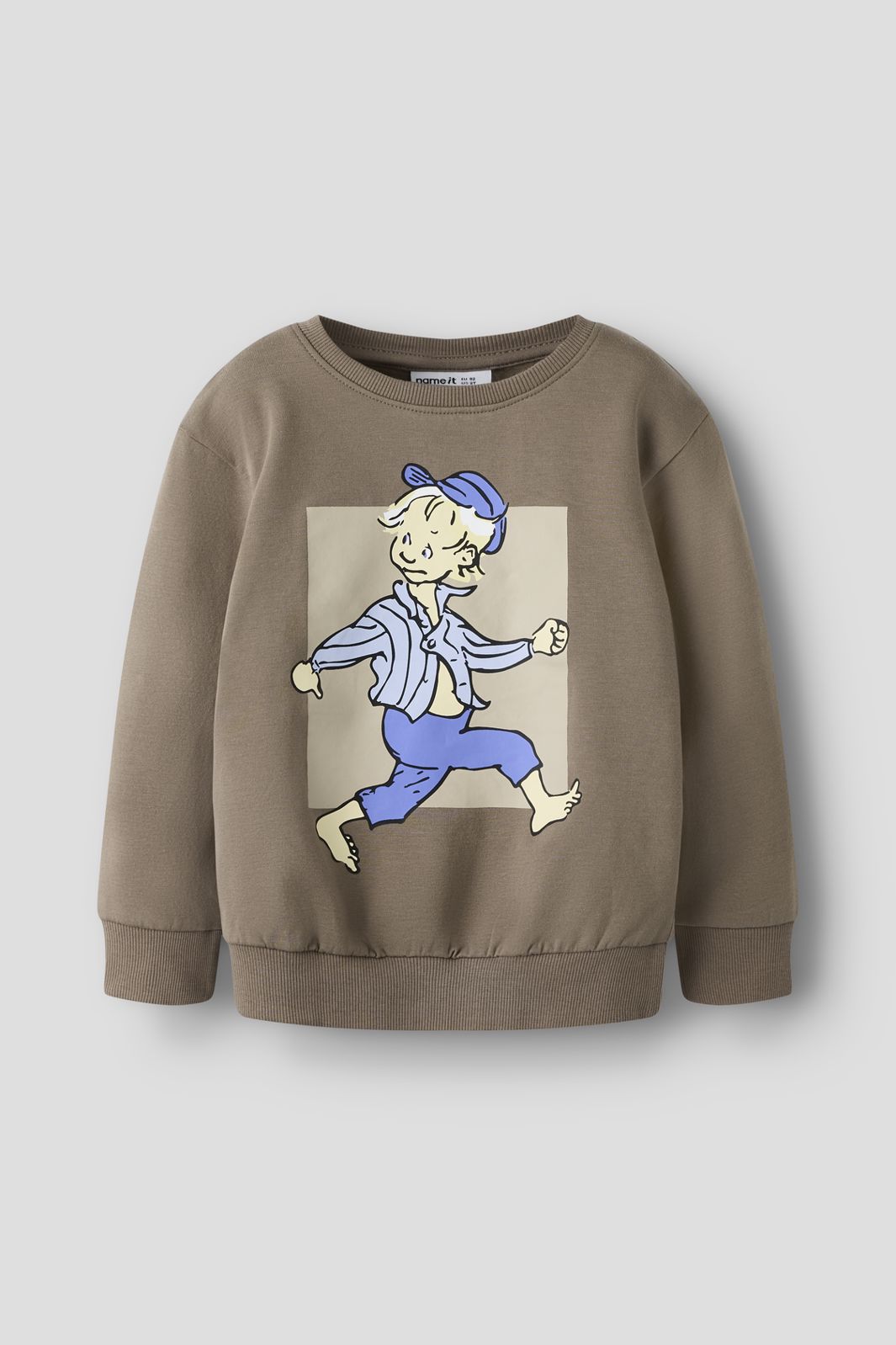 Name It - Nmmole Emil Nreg Sweat Sky - 5238401 Walnut
