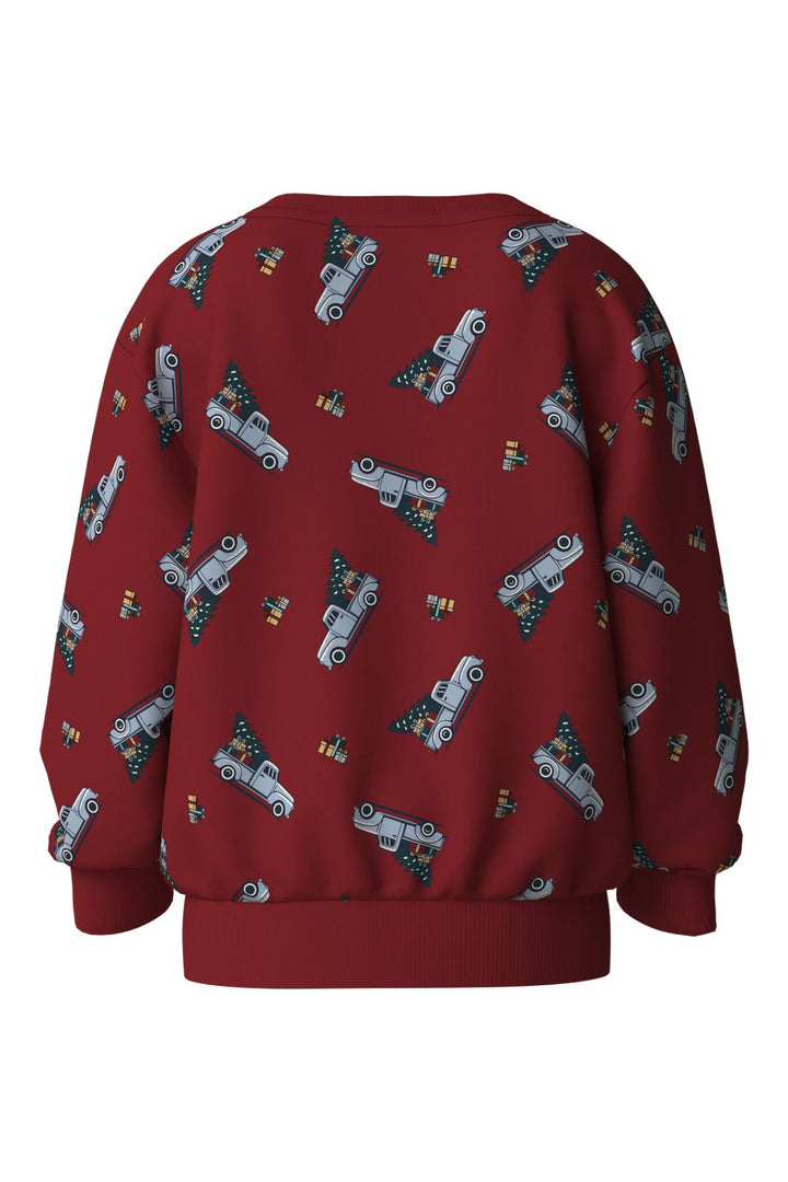 Name It - Nmmvoluf Ls Nreg Sweat - 5135291 Red Dahlia Car