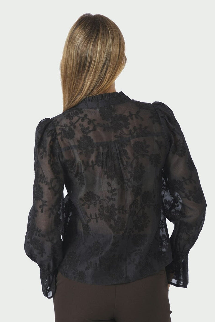 Neo Noir - Amara Emb. Blouse 170985 - 100 - Black
