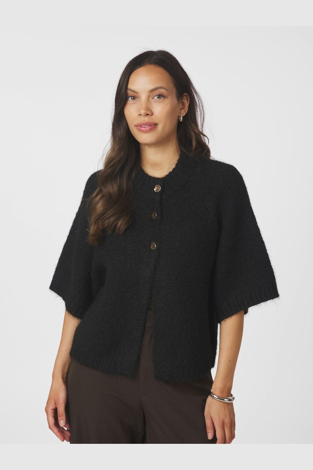 Neo Noir - Benuta Fluffy Knit Cardigan 165816 - 100 - Black