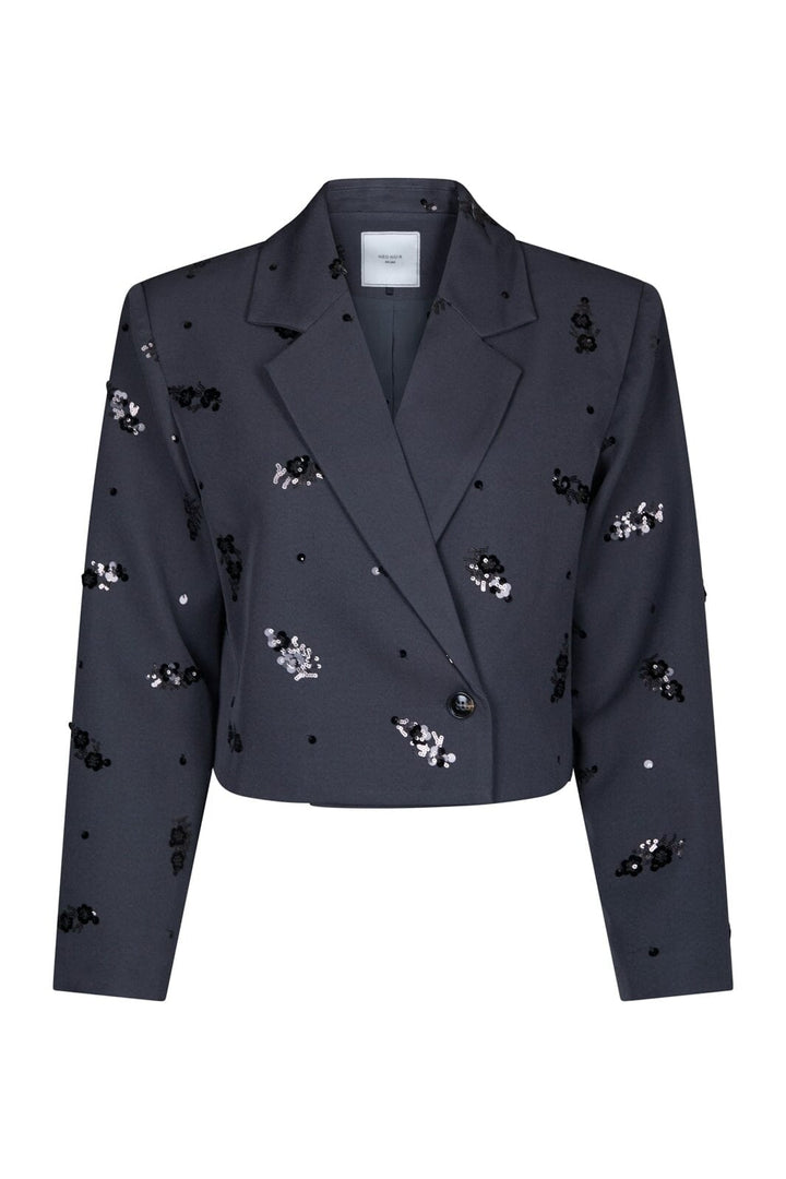 Neo Noir - Blythe Deco Melange Blazer 171423 - 133 - Grey Melange
