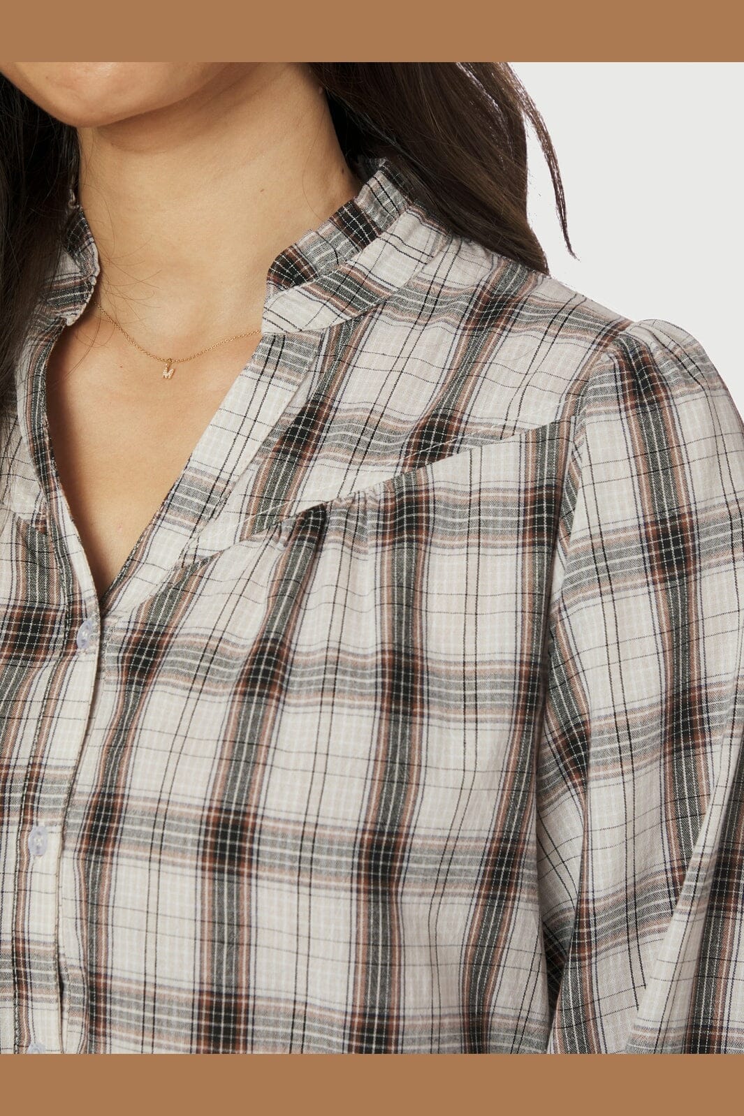 Neo Noir - Camisa Big Check Blouse 166886 - 121 - Off White