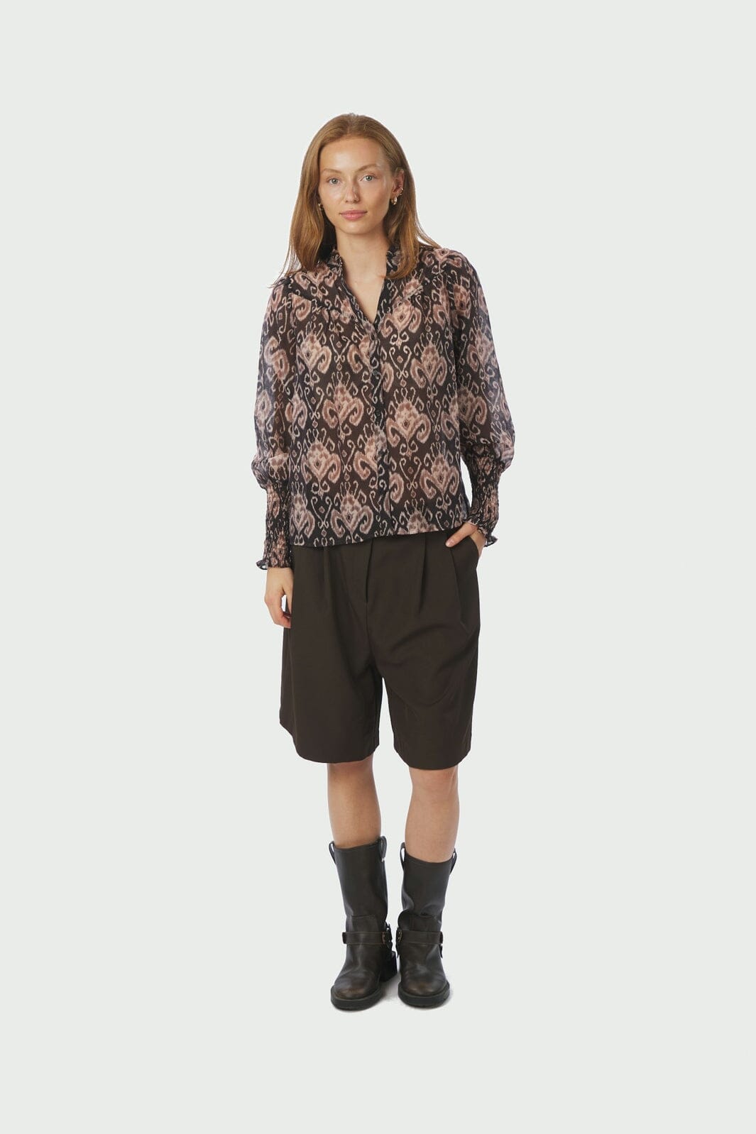 Neo Noir - Camisa Print Blouse 167189 - 100 - Black