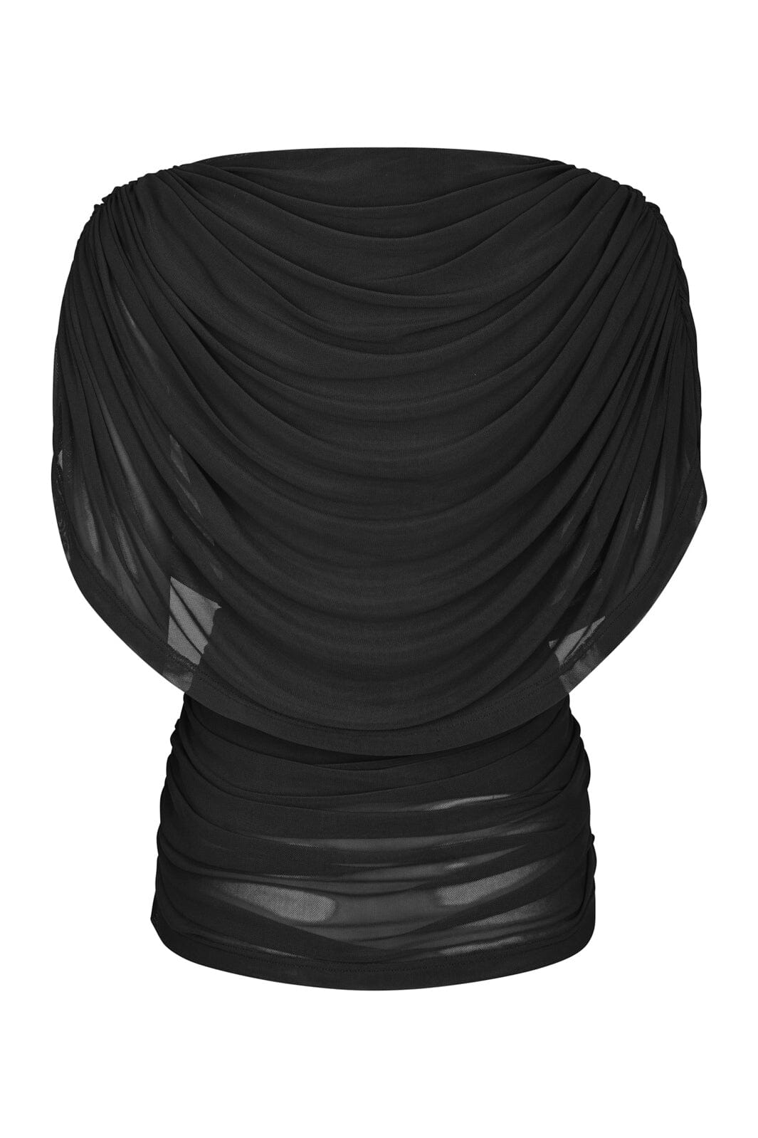 Neo Noir - Cottuna Drapy Mesh Top 167205 - 100 - Black