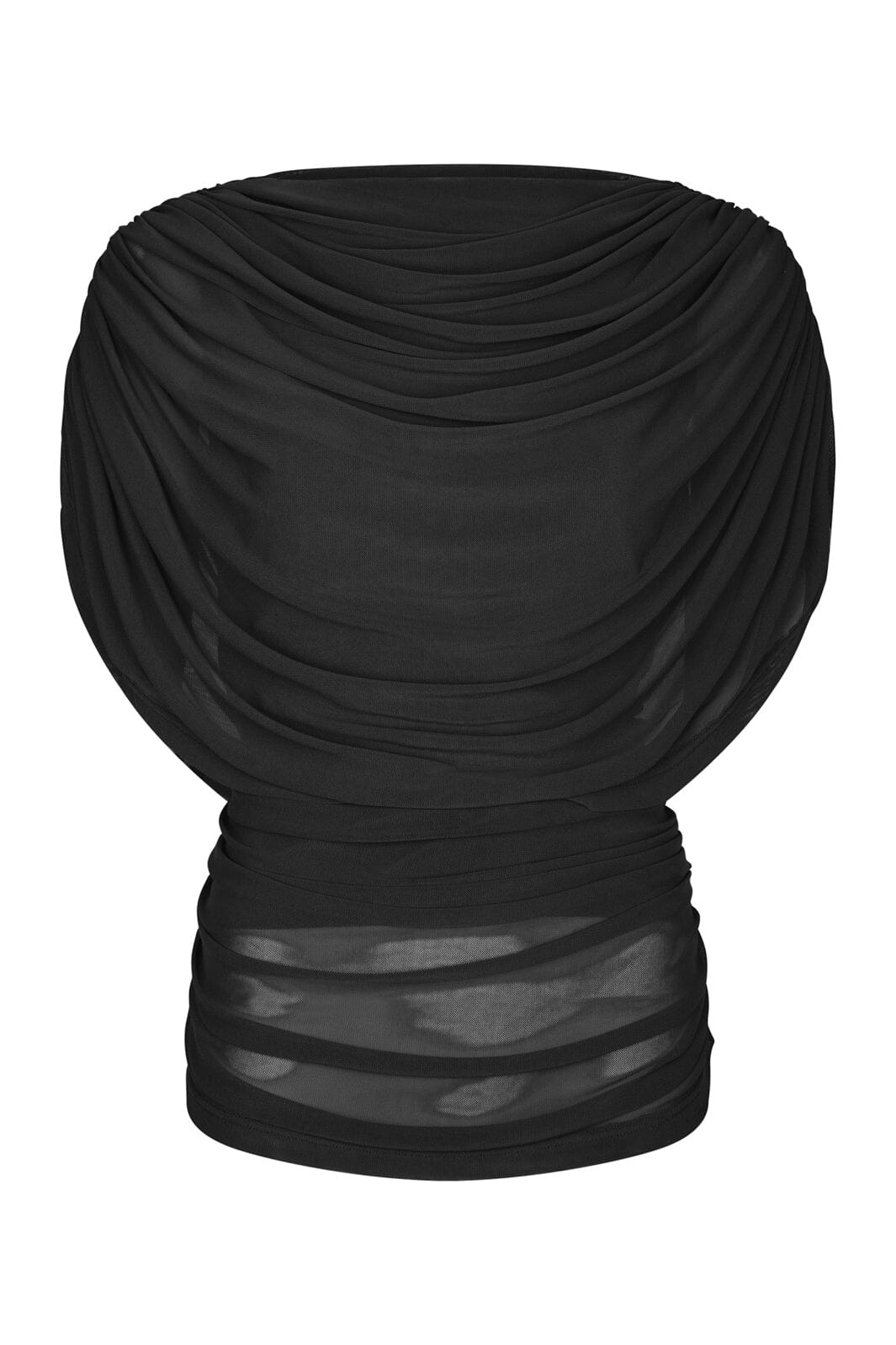 Neo Noir - Cottuna Drapy Mesh Top 167205 - 100 - Black