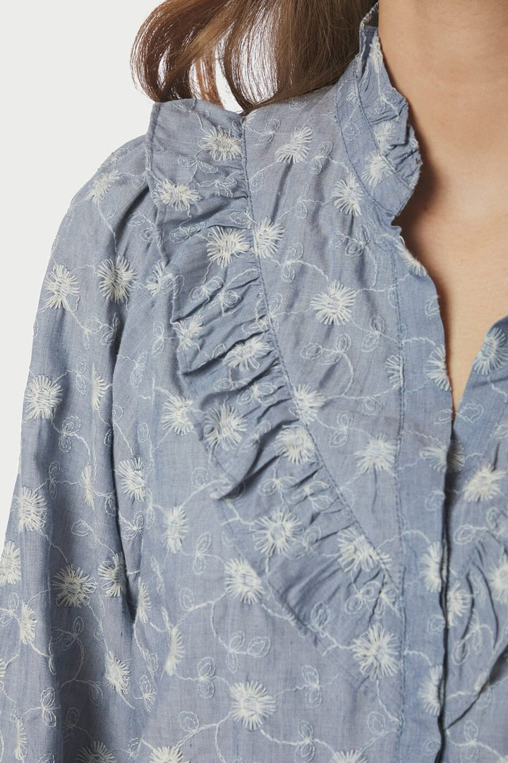Neo Noir - Degas Delicate Blouse 166785 - 142 - Dusty Blue