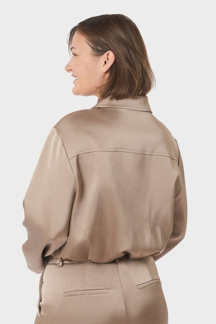 Neo Noir - Denielle Heavy Sateen Jacket 167474 - 811 - Dark Taupe