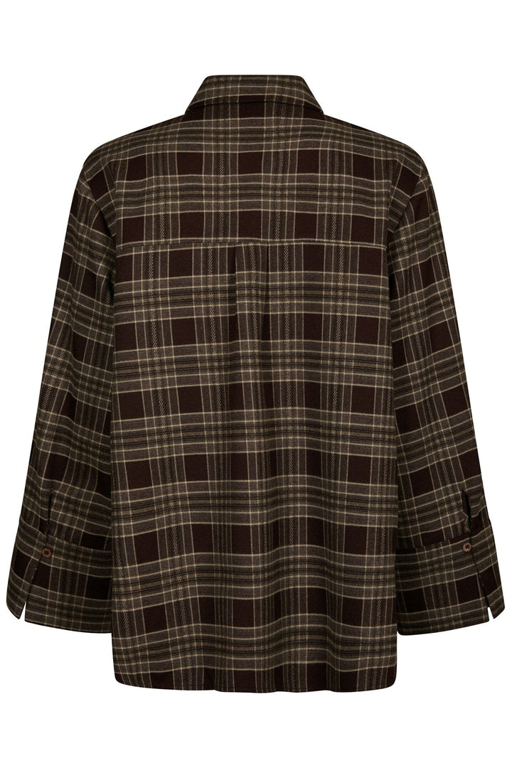 Neo Noir - Dita Flannel Check Shirt 171676 - 210 - Brown Skjorter 