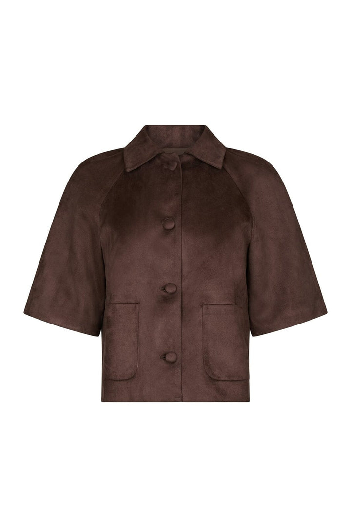 Neo Noir - Editta Faux Suede Jacket 168268 - 676 - Dark Brown