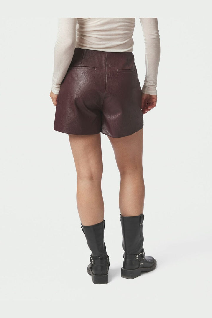 Neo Noir - Elayne Faux Leather Skorts 169802 - 162 - Bordeaux
