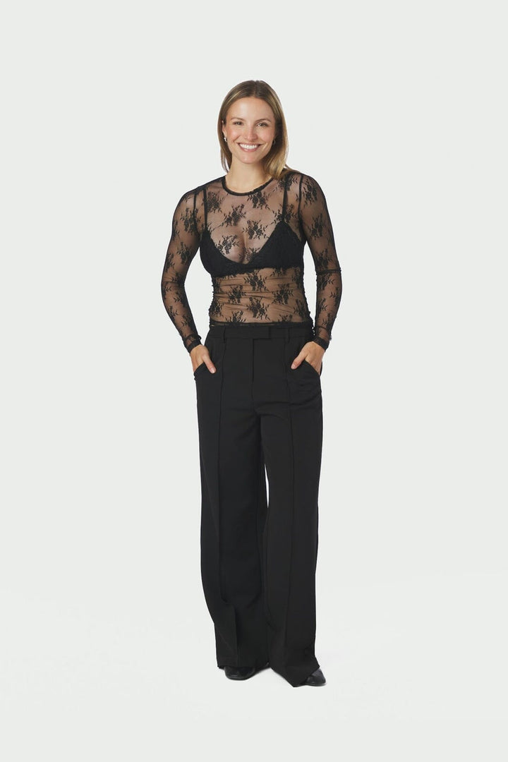 Neo Noir - Evania Mesh Blouse 170167 - 100 - Black