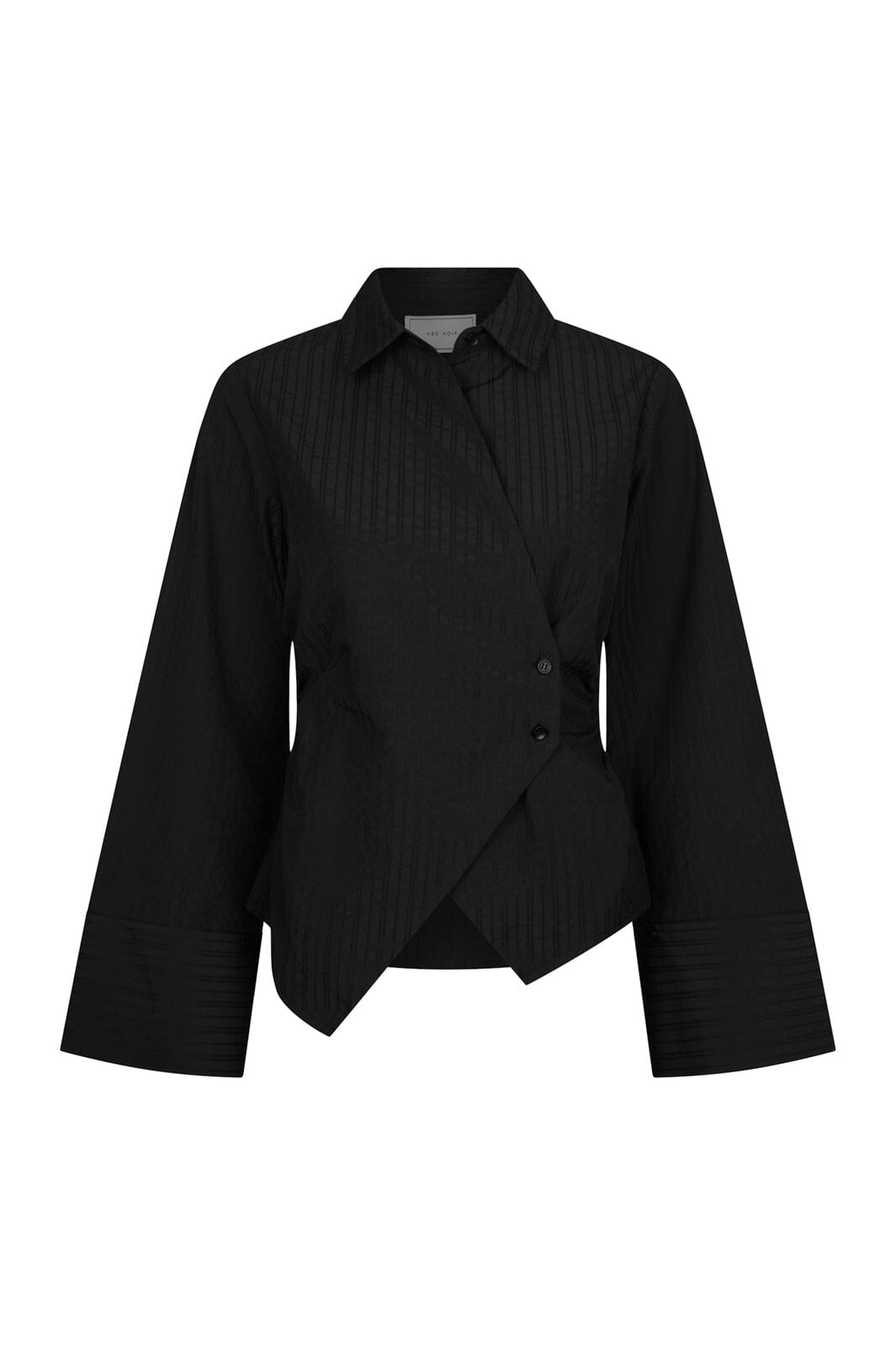 Neo Noir - Fenli Tone Stripe Shirt 167434 - 100 - Black