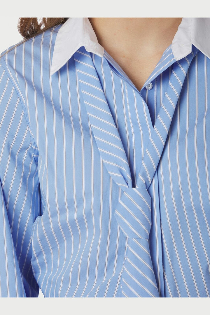 Neo Noir - Francesca Stripe Shirt 165981 - 145 - Light Blue