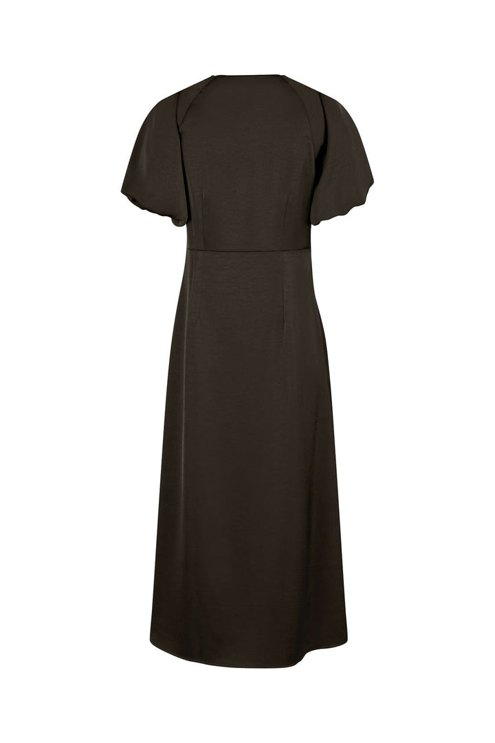 Neo Noir - Illana Heavy Sateen Dress 162521 - 676 - Dark Brown
