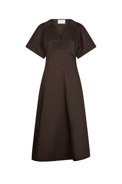 Neo Noir - Illana Poplin Dress 160660 - 584 - Chocolate Brown