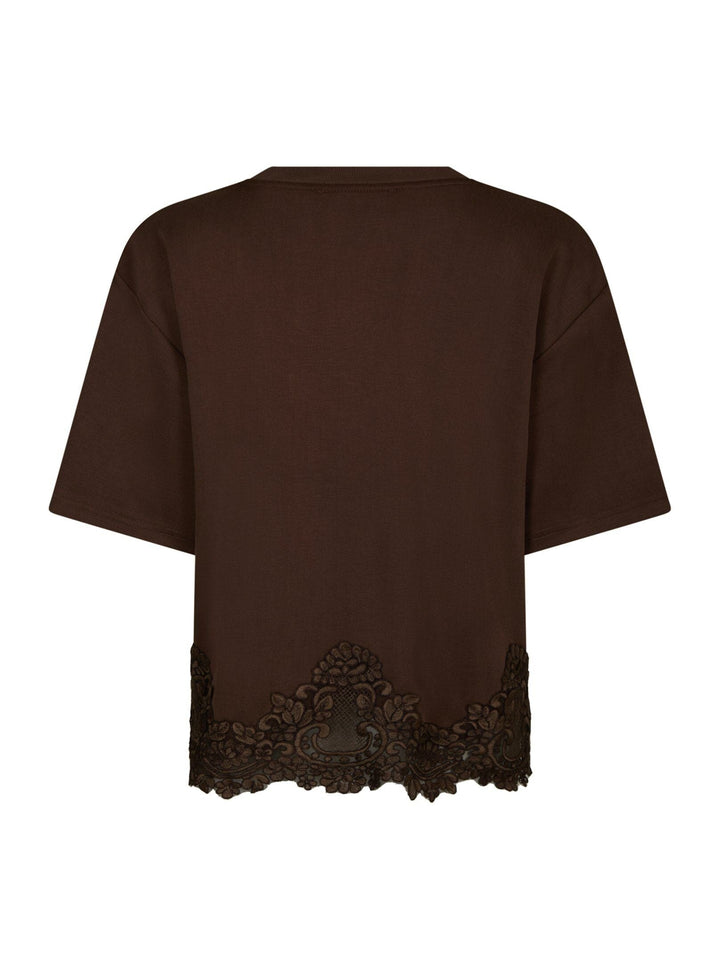 Neo Noir - Iria Lace Tee 170063 - 210 - Brown T-shirts 