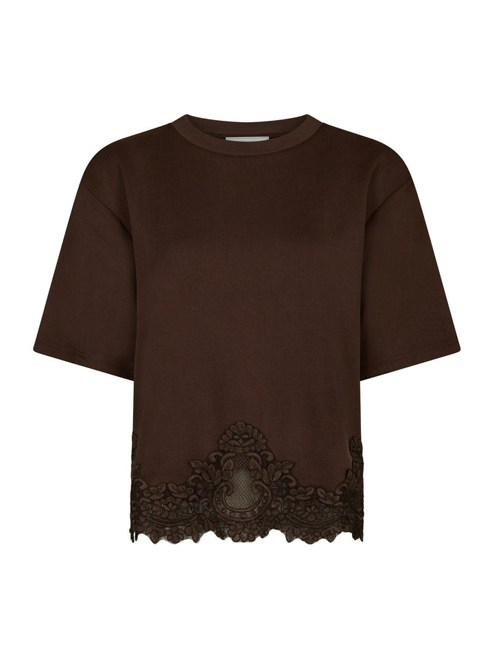 Neo Noir - Iria Lace Tee 170063 - 210 - Brown T-shirts 