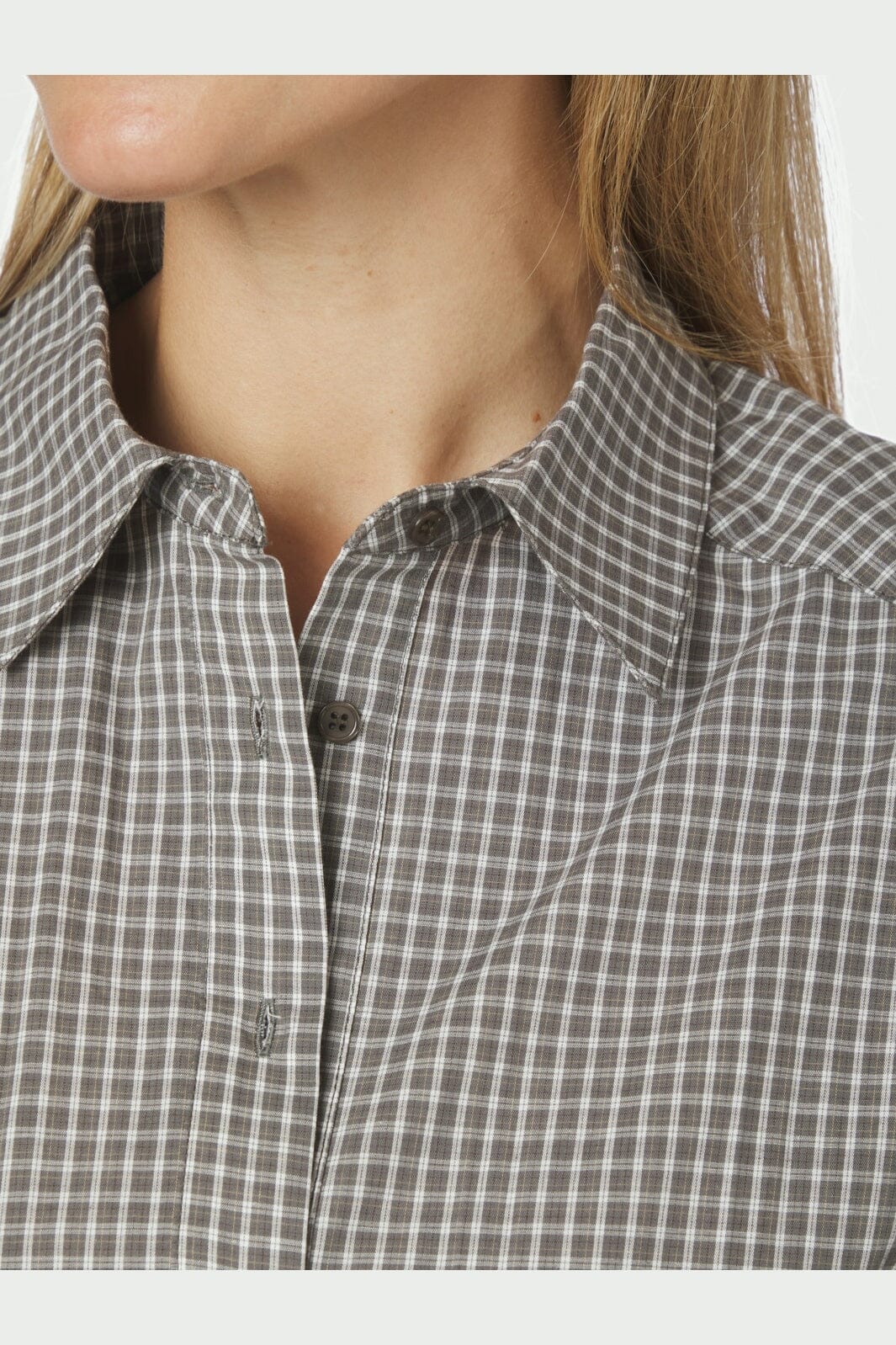 Neo Noir - Jonelle Check Shirt 170987 - 830 - Dusty Grey