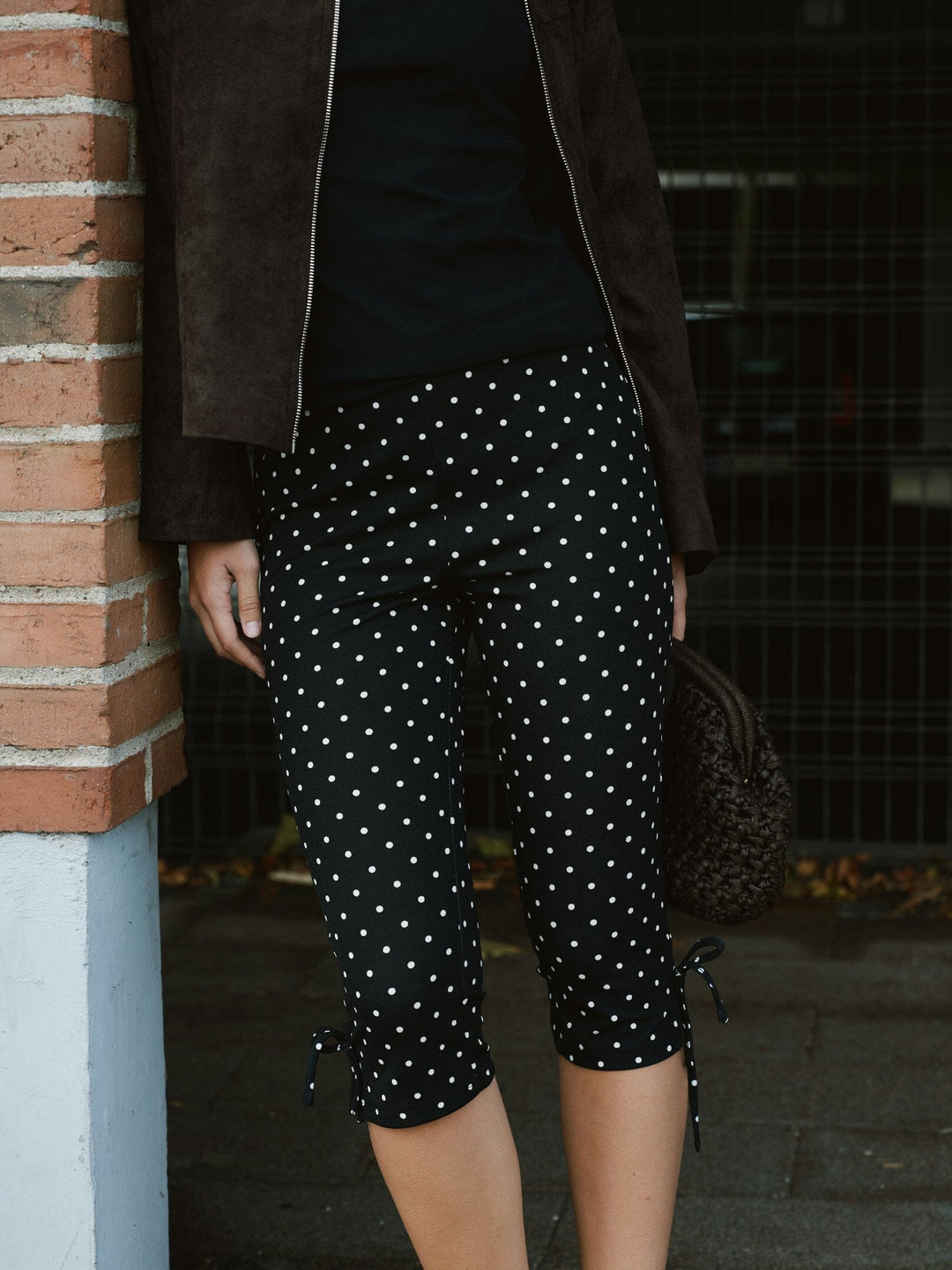Neo Noir - Juan Dot Capri Pants 171224 - 100 - Black Bukser 