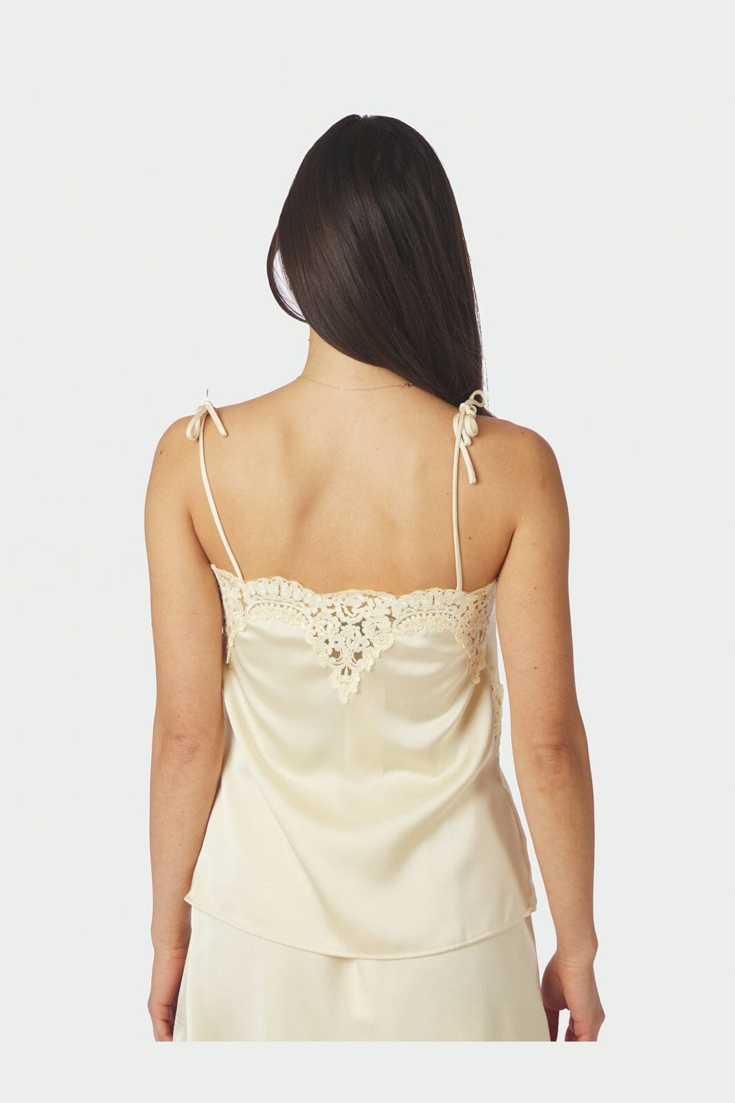 Neo Noir - Kaela Heavy Sateen Lace Top 168290 - 191 - Light Yellow
