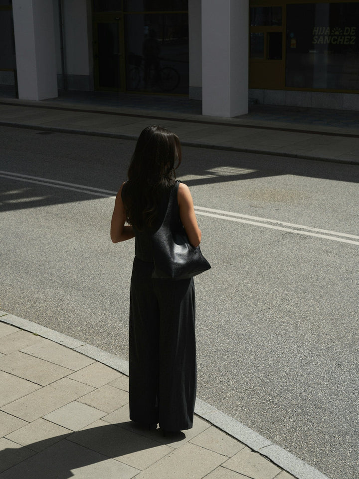 Neo Noir - Massie Slim Pinstripe Pants 170802 - 107 - Dark Grey Melange Bukser 