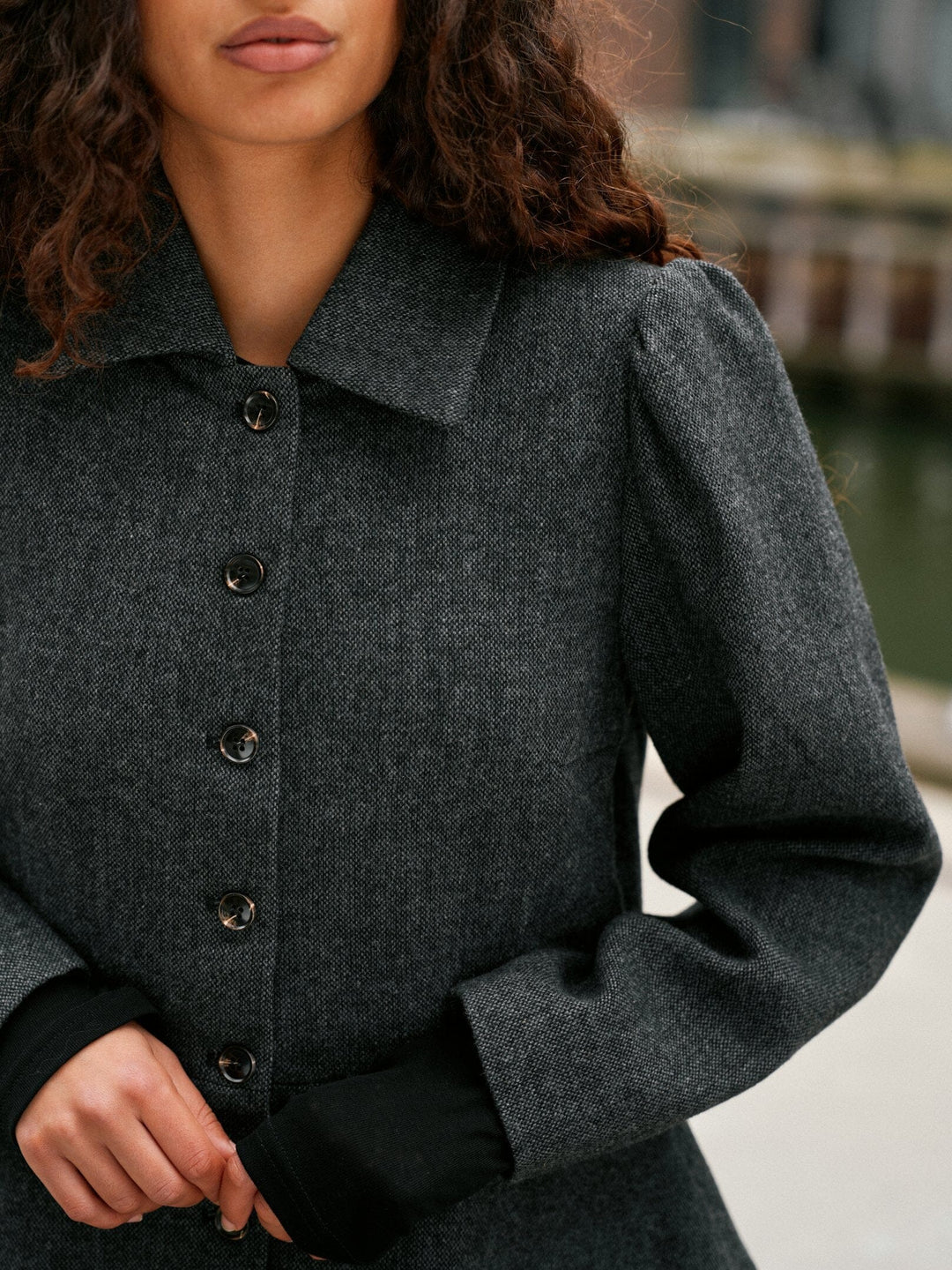 Neo Noir - Melisa Tweed Jacket 170001 - 104 - Dark Grey Jakker 