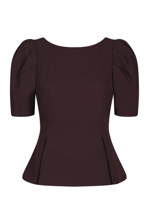 Neo Noir - Mellisana Structure Blouse 169872 - 345 - Chocolate Plum