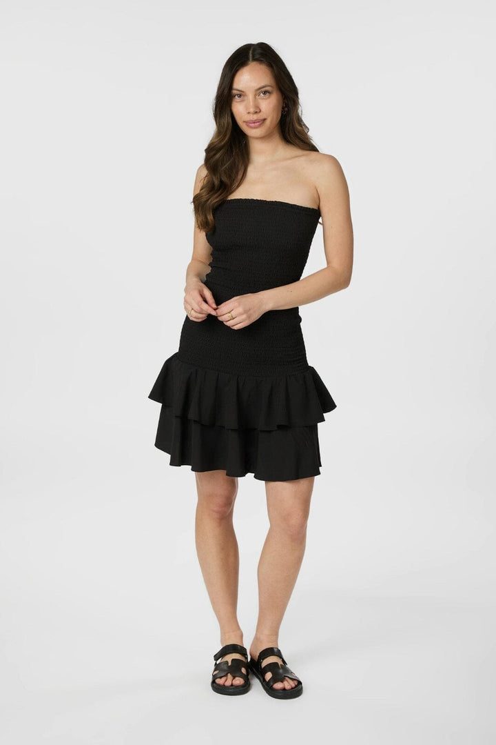 Neo Noir - Mikka Solid Smock Dress 165497 - 100 - Black