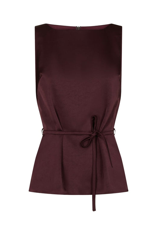 Neo Noir - Nassa Heavy Sateen Top 170235 - 174 - Burgundy