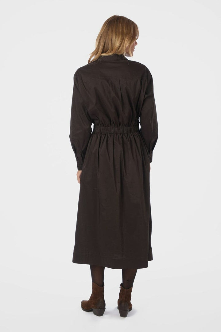Neo Noir - Ottana Poplin Dress 168079 - 584 - Chocolate Brown